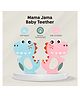 MAMA JAMA Non-Toxic, Food Grade Soft Silicone Baby Teether - Dino Shape ( 1pc, Random Color)
