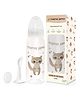 Mama Jama Glow In The Dark BPA Free Anti-Colic PP 225 ml Feeding Bottle (Brown, Raccoon )