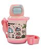 BAYBEE Hydro 2 in 1 Kids Sipper Water Bottle with Straw | BPA Free Stainless Steel Flask with Carry Strap for School, Travel | Leak Proof with Dual Mode | Baby Sipper Bottle for Kids (500ml, Pink)