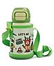 BAYBEE Hydro 2 in 1 Kids Sipper Water Bottle with Straw | BPA Free Stainless Steel Flask with Carry Strap for School, Travel | Leak Proof with Dual Mode | Baby Sipper Bottle for Kids (500ml, Green)