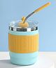 BAYBEE Sipper Cup with Lid & Straw for Kids | Spill Proof Stainless Steel Tumbler with Anti-Slip Silicone Grip | 400ml Insulated Coffee Mug | BPA-Free Hot & Cold Drinking Sippy Cup for Baby (Green)