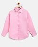 Tales & Stories Cotton Woven Full Sleeves Solid Shirt - Pink