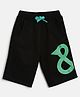 Tales & Stories Cotton Knit Brand Logo Printed Bermuda Shorts - Black