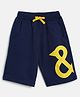Tales & Stories Cotton Knit Brand Logo Printed Bermuda Shorts - Navy Blue