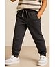Tales & Stories Cotton Knit Ankle Length Solid Joggers - Grey