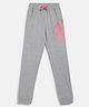 Tales & Stories Knit Brand Logo Printed Track Pants - Light Grey