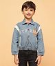 Tales & Stories Denim Woven Full Sleeves Brand Name Patch Detailed Light Winter Jacket - Blue