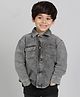Tales & Stories Denim Woven Full Sleeves Washed Jacket - Grey