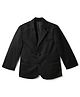 Tales & Stories Woven Full Sleeves Solid Blazer - Black