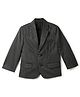 Tales & Stories Woven Full Sleeves Striped Blazer - Black