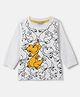 Tales & Stories Cotton Knit Full Sleeves Dinosaur Printed Tee - White