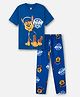 Nap Chief Cotton Knit Paw Patrol Featuring Half Sleeves Characters Printed Tee & Pajama Set - Blue