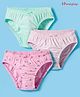 Honeyhap Premium Cotton Knit Panties with Bio Finish & Floral Print Pack of 3 - Festival Bloom Bay & Lilac Sachet