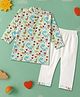 Desi Soota Cotton Woven Full Sleeves Baby Animals & Hearts Printed Kurta Pyjama Set - Light Green