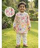 Desi Soota Cotton Woven Full Sleeves Floral Pinted Kurta & Pyjama Set - Multi Colour