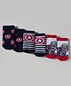 Cute Walk by Babyhug Marvel Knitted Ankle Length Anit Bacterial Socks With Captain America Graphics Pack Of 3 - Navy Blue & Red