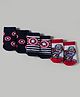 Cute Walk by Babyhug Marvel Knitted Ankle Length Anit Bacterial Socks With Captain America Graphics Pack Of 3 - Navy Blue & Red