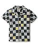 Tales & Stories Cotton Woven Half Sleeves Chessboard Checked & Beach Theme Printed Shirt - Multi Colour