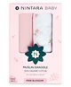 Nintara Baby Soft, Breathable, Lightweight, 100% Organic Cotton Extra-Large Swaddle Pack of 2 - Pink Blossom
