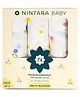 Nintara Baby Soft, Breathable, Lightweight, 100% Organic Cotton Extra-Large Swaddle Pack of 3 - Pretty Blossom