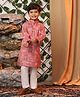 P-MARK Cotton Woven Full Sleeves Floral Printed Kurta & Pyjama Set - Gajri