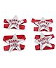 Tipy Tipy Tap Pack Of 2 Star Applique Detailed Footless Shoes - Red & Silver