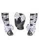 Tipy Tipy Tap Bow Applique Detailed Footless Shoes With Headband - Silver