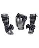 Tipy Tipy Tap Bow Applique Detailed Footless Shoes With Headband - Black