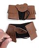 Tipy Tipy Tap Teddy Bear Face Applique Detailed & Stone Embellished Footless Shoes - Brown