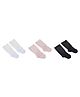 Tipy Tipy Tap Set Of 3 Lace Embellished Socks - Black Pink & White