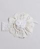 Tipy Tipy Tap Floral Applique Detailed Pearls Embellished Headband - Ivory