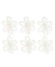 Tipy Tipy Tap Set Of 6 Floral Designed Alligator Clips - White