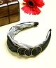 Tipy Tipy Tap Gold Hoops Embellished Hairband - Black & White