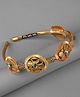 Tipy Tipy Tap Floral Applique Detailed With Beads Embellished Ethnic Tiara Hair Band - Gold
