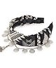 Tipy Tipy Tap Chains & Mirror Work Detailed Hair Band - Black & White