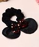 Tipy Tipy Tap Ear & Bow Applique Detailed Scrunchie - Black