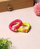 Tipy Tipy Tap Set Of 2 Fish Applique Detailed Scrunchies - Yellow & Pink