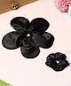 Tipy Tipy Tap Set Of 2 Floral Shaped & Solid Scrunchies  - Black