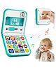 SANJARY Baby Cell Phone Toy Toddler Flip Smartphone Play Mirror Sound, Kids Music Learning Travel Game for kids color design may vary