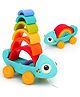 SANJARY Rainbow Stacking Toys Push & Pull Toys with Wheel, Education Sensory Toys Motor Skills Developmental Activities Toys for Kids color design may vary
