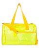 Echo Boomers Bright Yellow Transparent Jelly Duffle Bag with Matching Pouch Height 22 cm