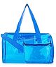 Echo Boomers Bold Blue Transparent Jelly Duffle Bag with Matching Pouch Height 22 cm