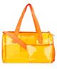 Echo Boomers Neon Orange Transparent Jelly Duffle Bag with Matching Pouch Height 22 cm