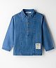 Babyoye 100% Cotton Woven Full Sleeves Washed Denim Shirt - Blue