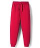 Pine Active Knit Full Length Super Stretch Solid Coloured Track Pant - Red