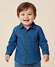 Babyoye 100% Cotton Full Sleeves Washed Denim Shirt - Blue