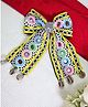 Kamule Navratri Theme Bow Applique Detailed & Mirror Work Embellished Hair Clip - Multi Colour