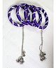 Kamule Navratri Theme Set Of 4 Silk Thread Detailed Tassels Embellished Bangles - Purple