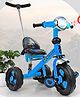 Dash 2-in-1 Kids Tricycle with Parental Handle | LED Light & Music | Cushioned Seat, Shock Absorber, Footrest & Plug-n-Play Wheels | Baby Trike for 2 Years+ (Blue)