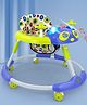 Dash Foldable Baby Walker with Music, Lights & 6 Multi-Directional Wheels | High Backrest, Cushioned Seat & Compact Design | Adjustable Height Baby Walker for 9 Months+ (Green & Blue)